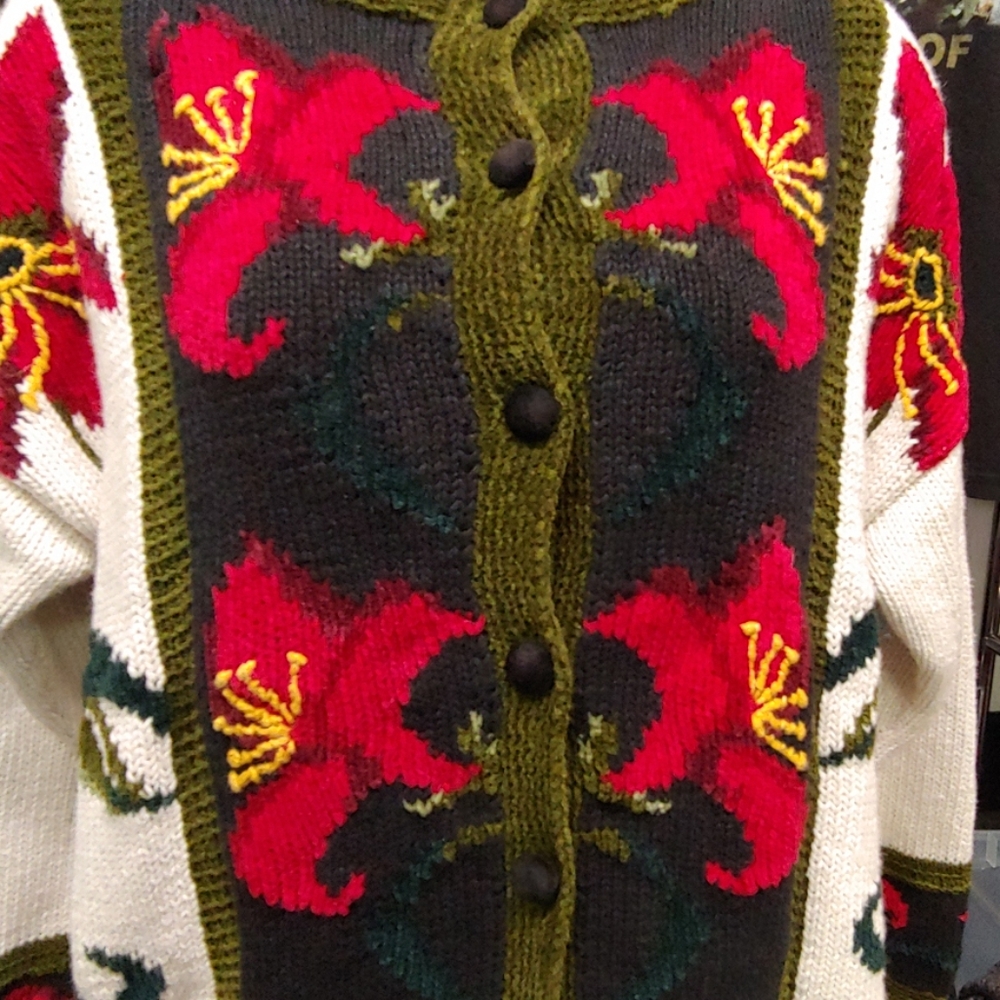 Northern Isles hand knitted Christmas Cardigan